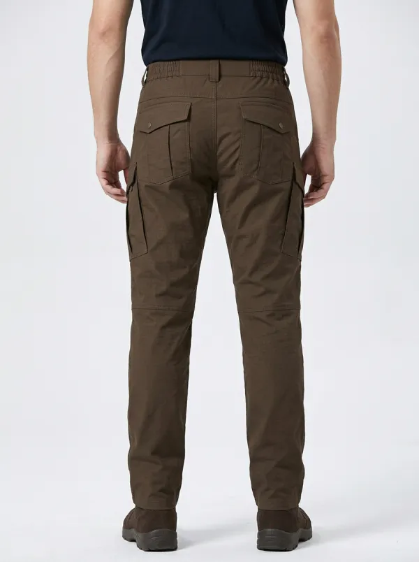 Men's Tactical Outdoor Brown Multi-Pocket Cargo Pants
