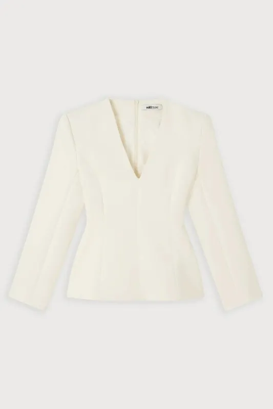 Cream Structured Top