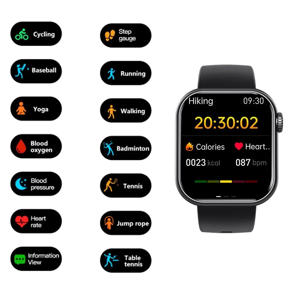Blood Sugar Blood Pressure Heart Rate Blood oxygen Sleep Monitoring Waterproof Smartwatch | Carelders F57