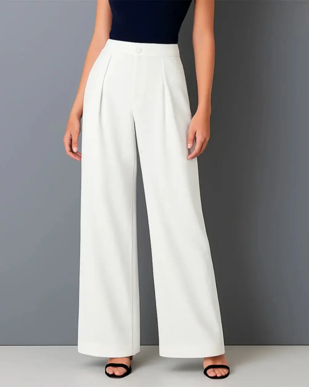 Pleated High Waist Trousers