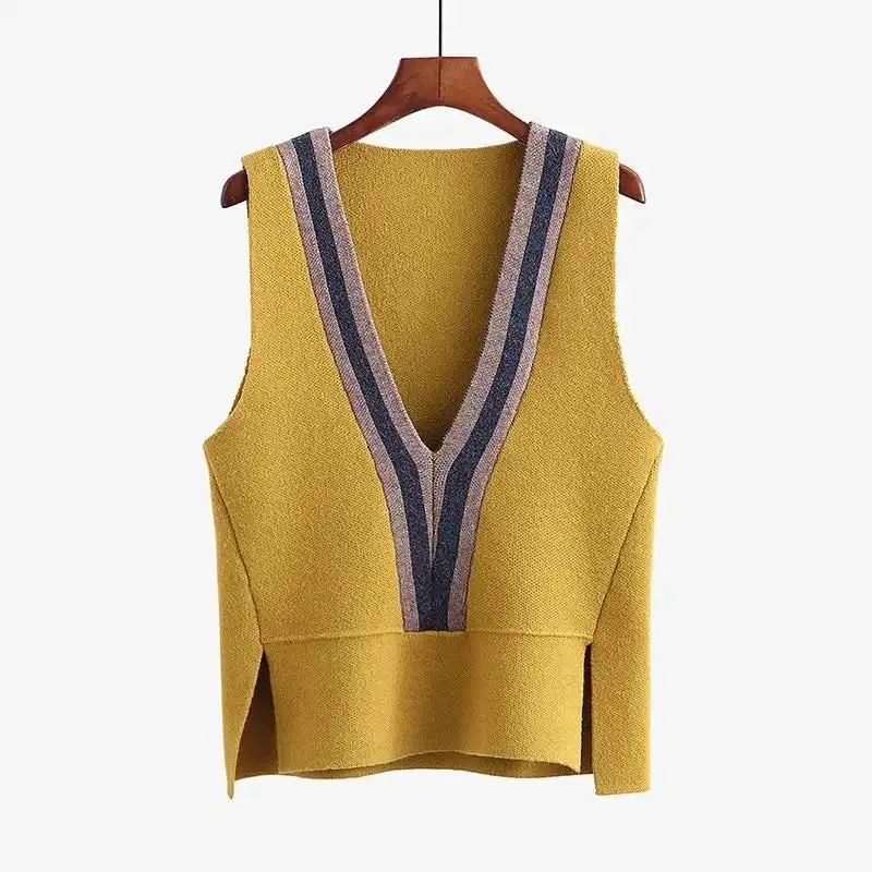 Chic Mustard Knit Vest