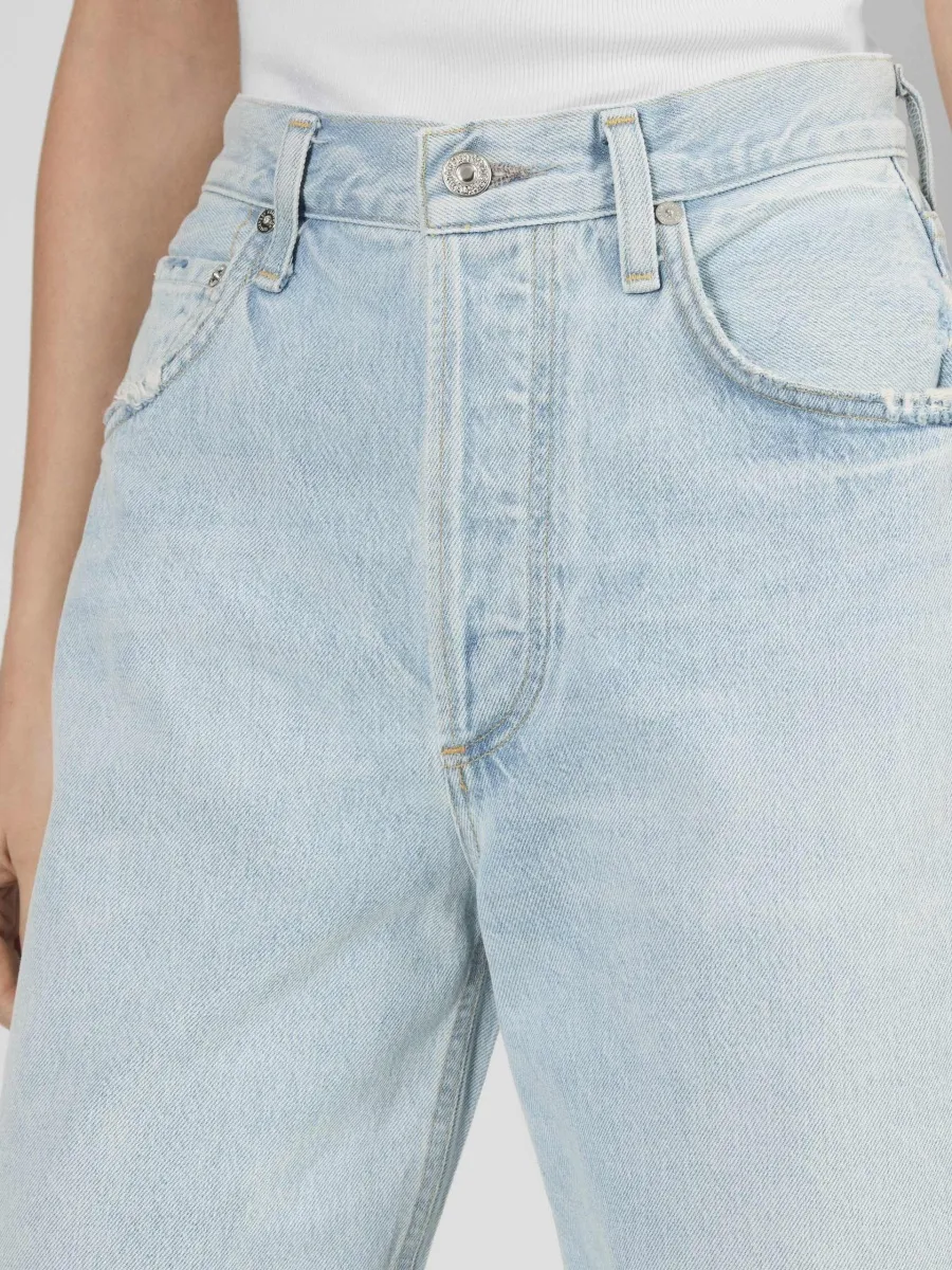 Raw Hem Wide-Leg Jeans
