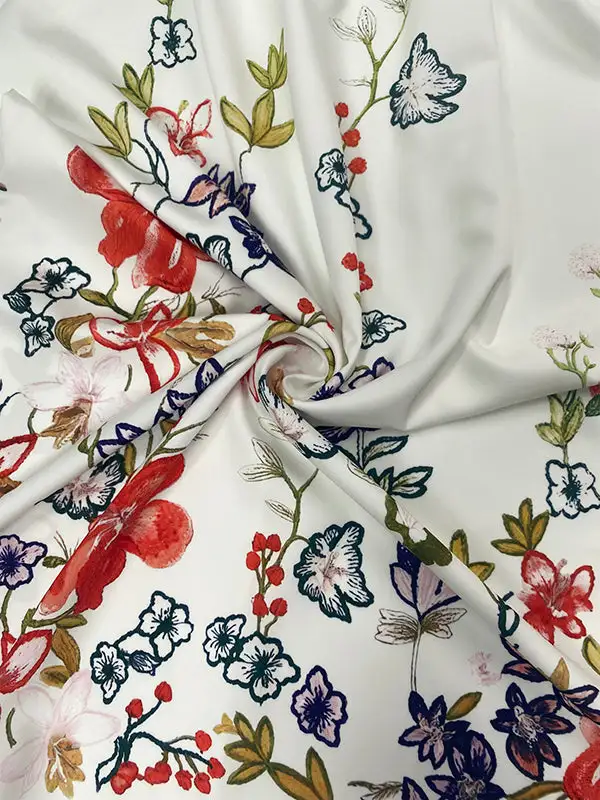 Sleeves Flower Long Neck Maxi Dress
