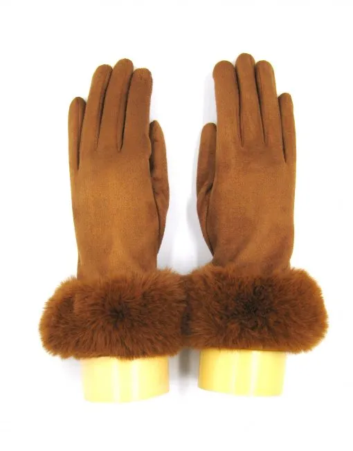 Classic Faux Fur Trim Gloves