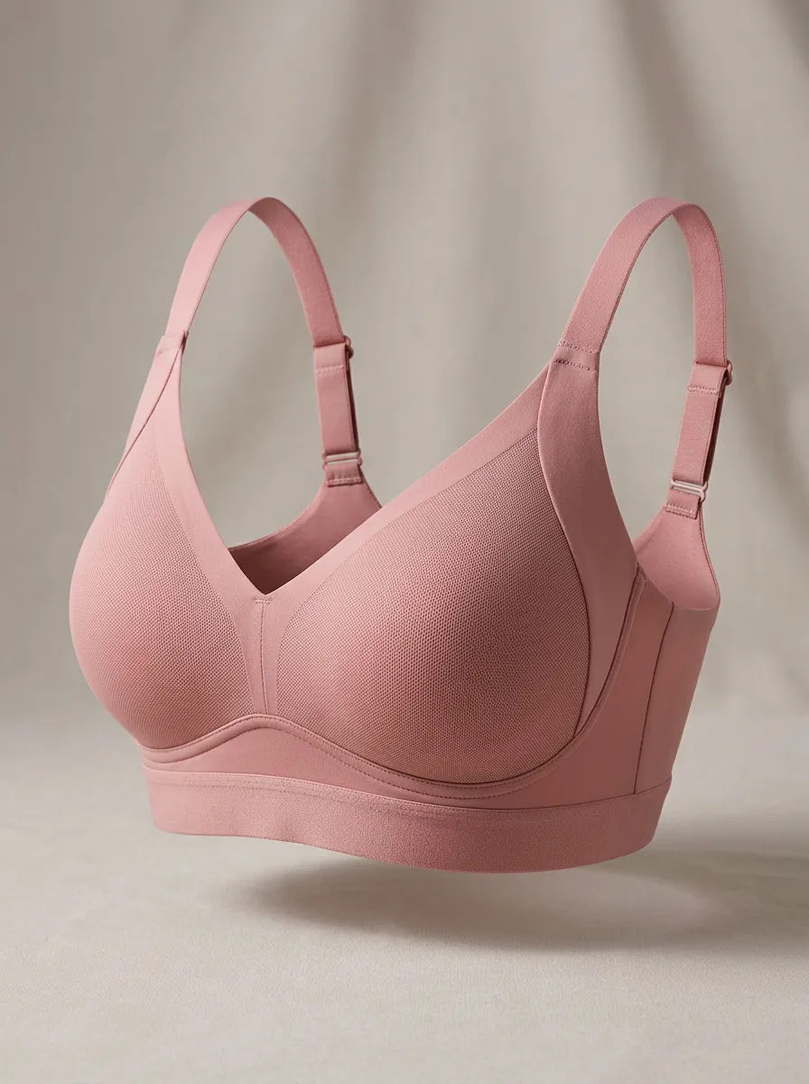 Women's Wireless Mesh-Panel Bra