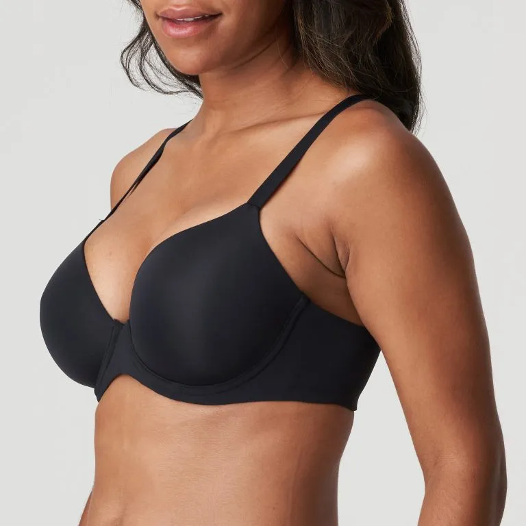 Women's Plunge Spacer Seamless Adjustable Straps Bonded Finish Mesh Microfiber Rounded Shape Bra