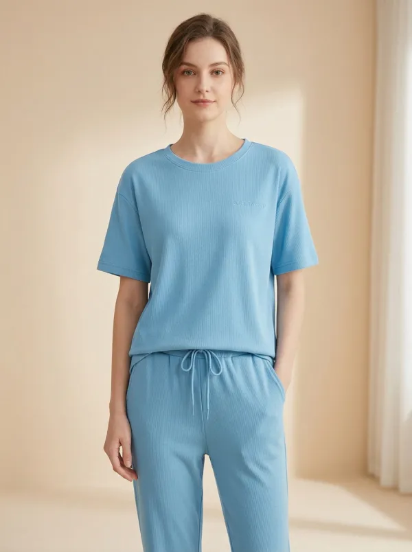 Ribbed Knit Loungewear Set