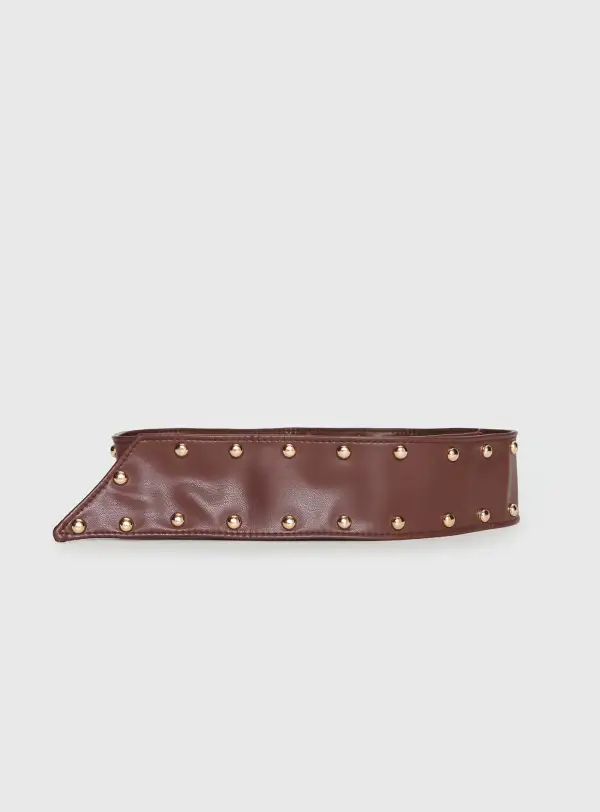 Easygoing Studded Faux Leather Belt