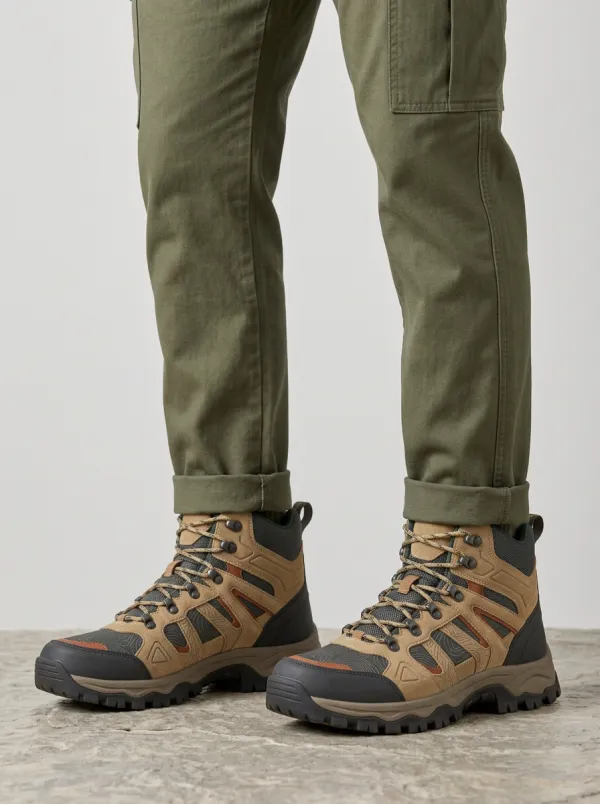 Unisex Outdoor Hiking Lover Topographic Map Printed Hiking Boots