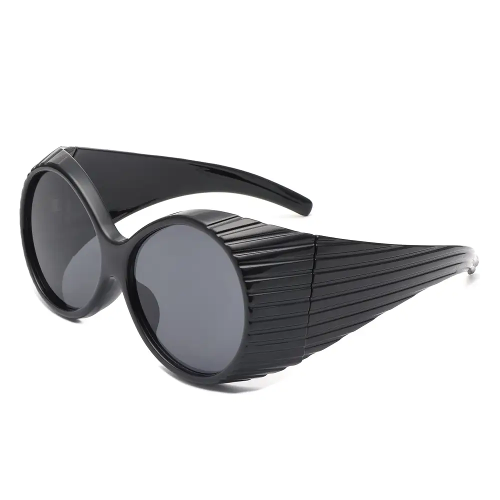 Round Wraparound Frame Sunglasses