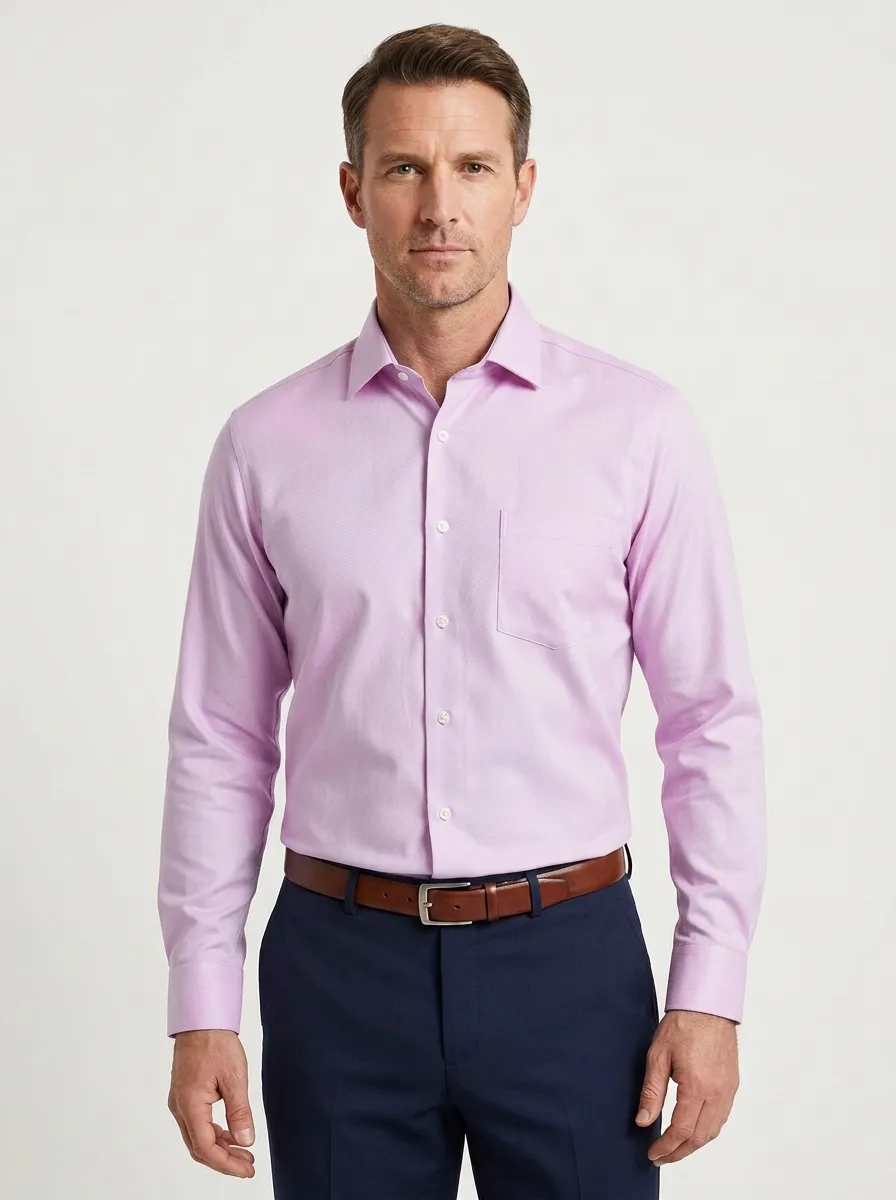 Men's Refined Solid Dress Shirt