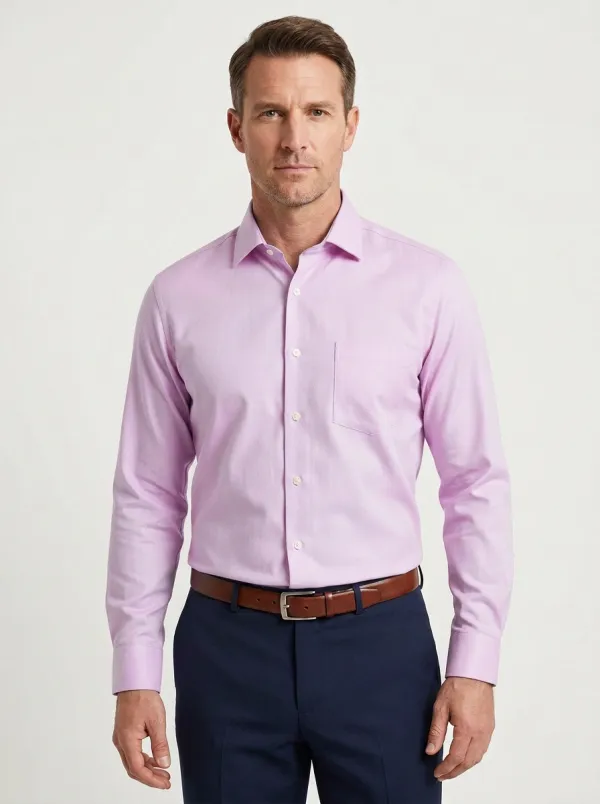 Men's Refined Solid Dress Shirt