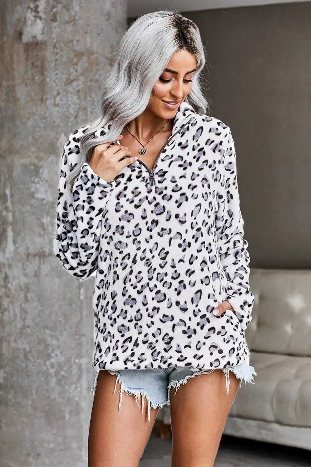 Warm Quarter Zip Sherpa Pullover