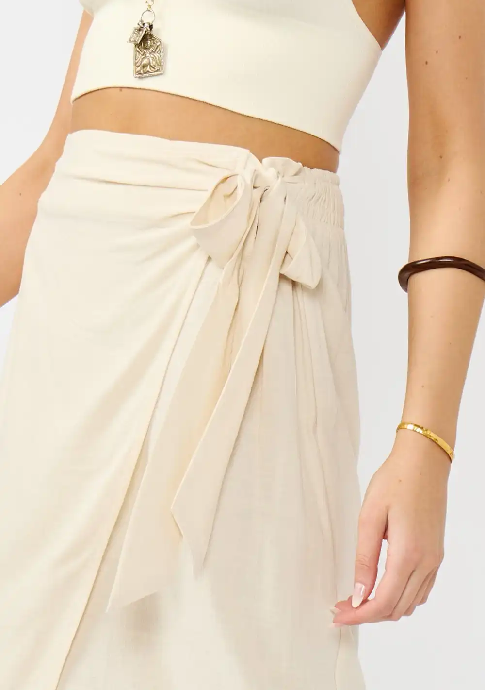 Tie Waist Wrap Skirt