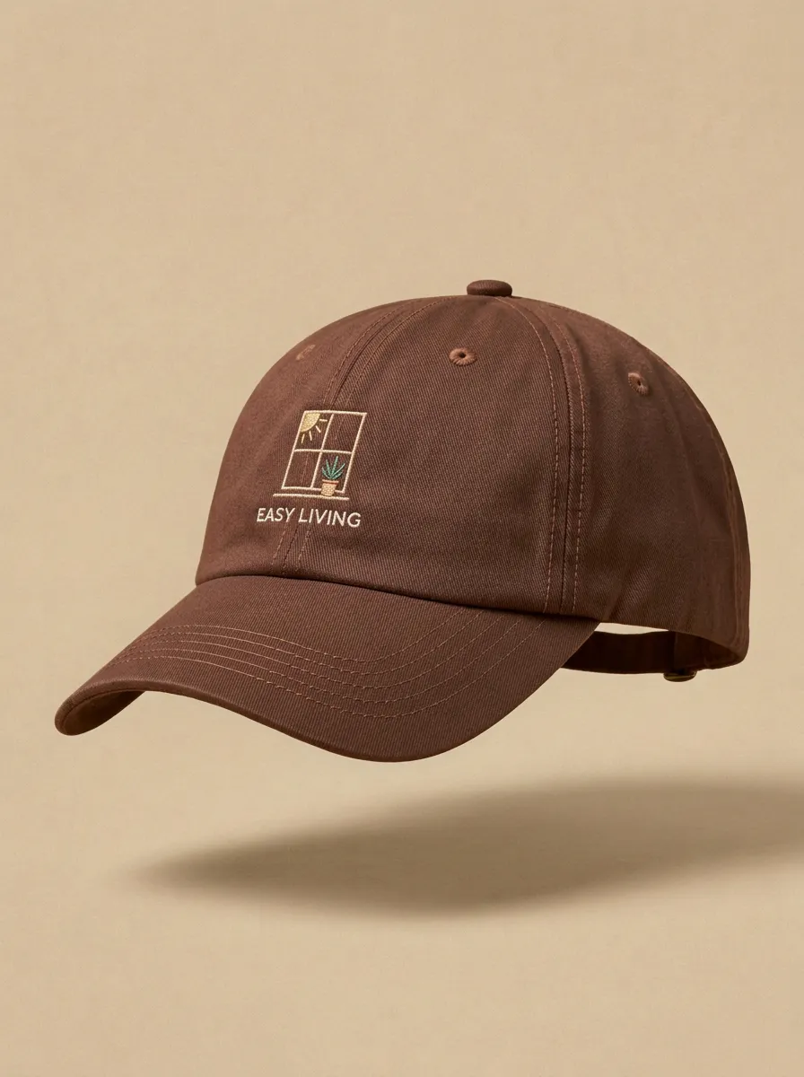 Plant-Lover Window-Motif Printed Unisex Baseball Cap