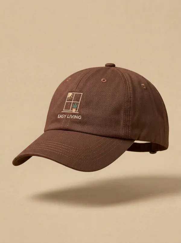 Plant-Lover Window-Motif Printed Unisex Baseball Cap
