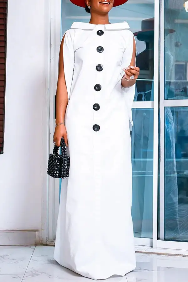 White Collared Sleeveless Pant Set