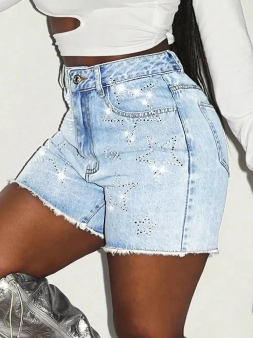 Raw Hem Denim Shorts