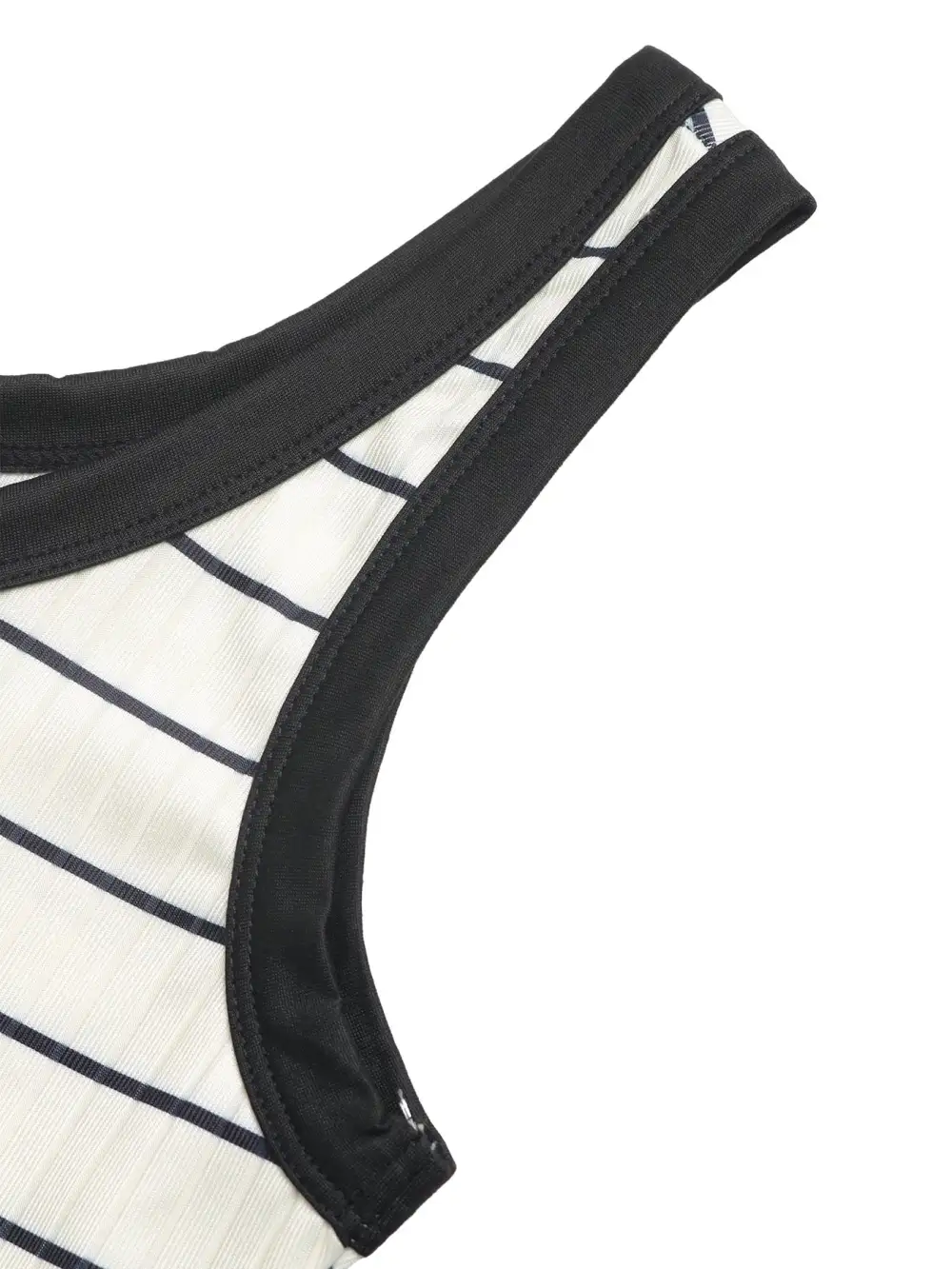 Striped Ribbed Knit Midi Dress