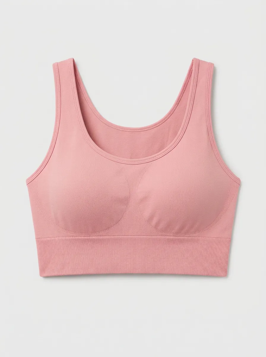 Women's Scoop-Neck Reinforced-Trim Athletic Crop Top