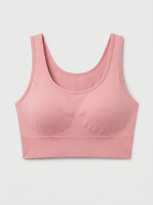 Women's Scoop-Neck Reinforced-Trim Athletic Crop Top