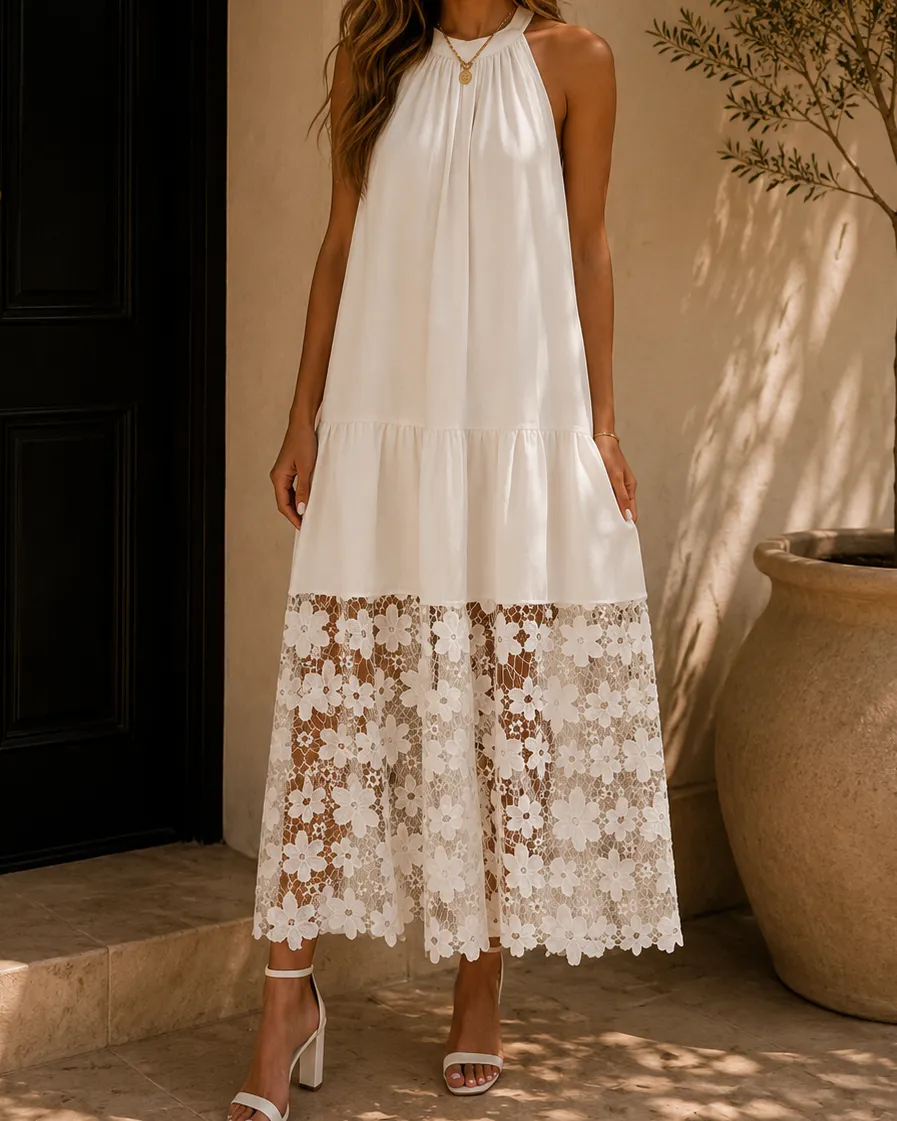 Floral Lace Maxi Dress