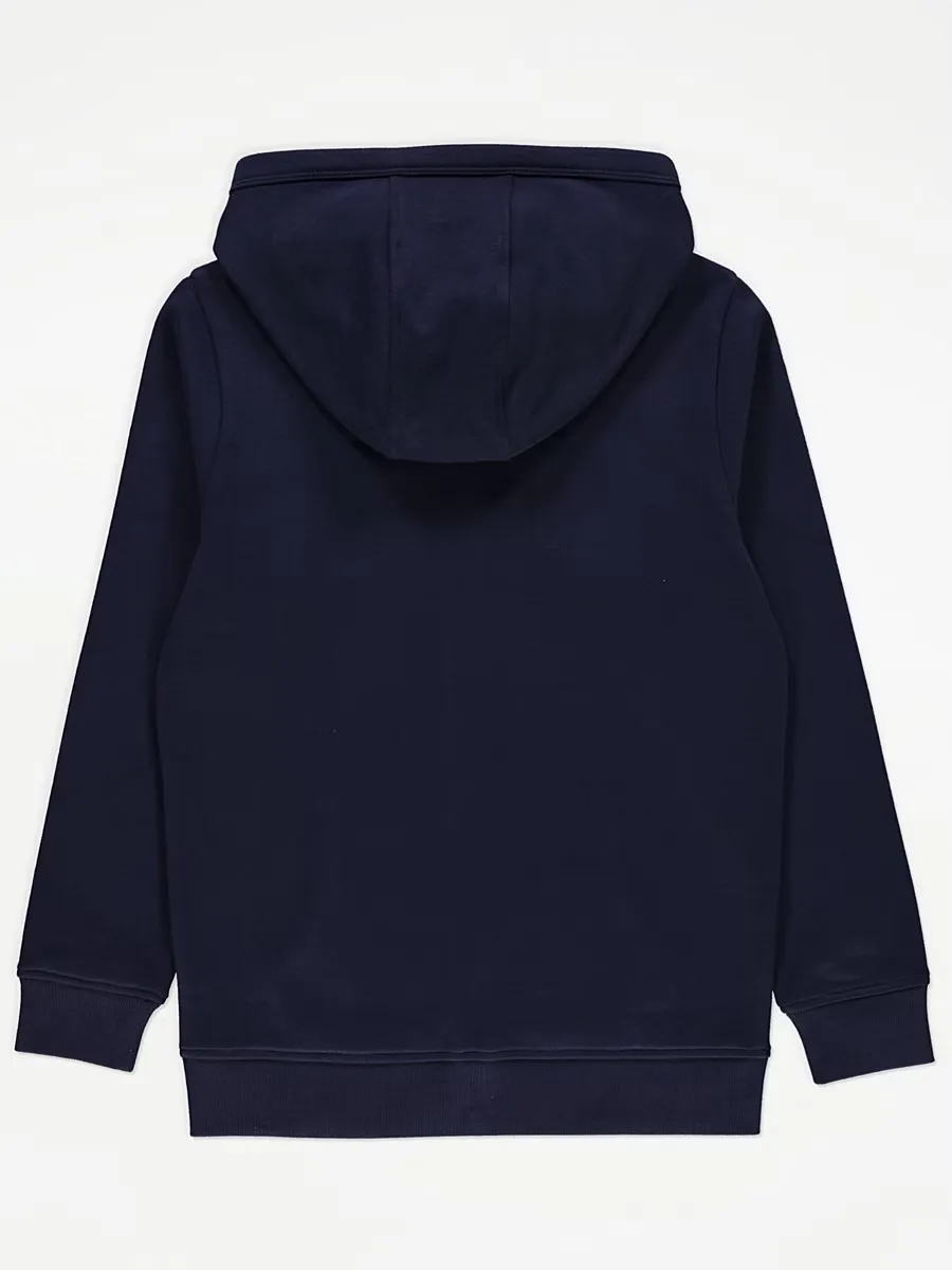 Navy Zip Up Hoodie