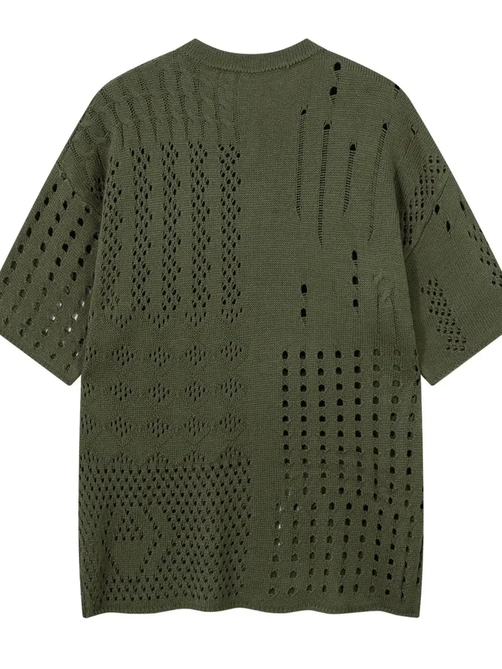 Textured Graphic Crew Neck Tee