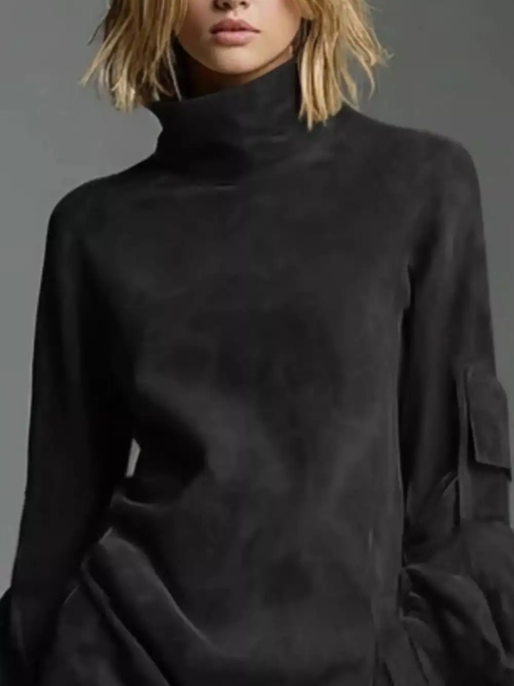 Lantern Sleeve Mini Dress