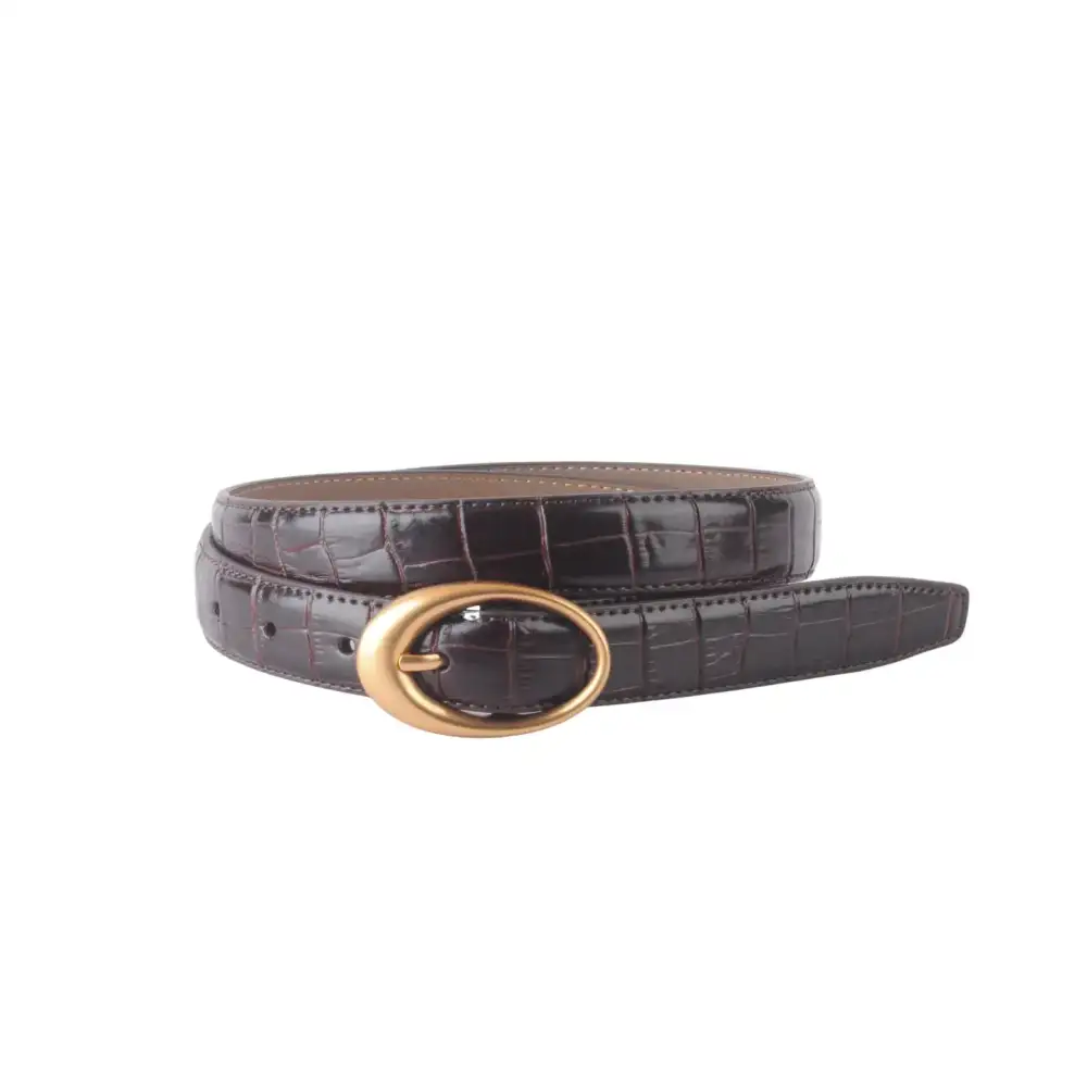 Everyday Croco Oval Buckle Belt