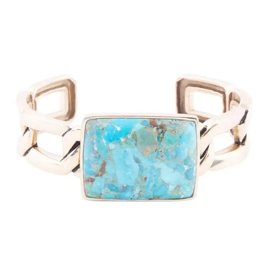 Chain Turquoise Bronze Bracelet