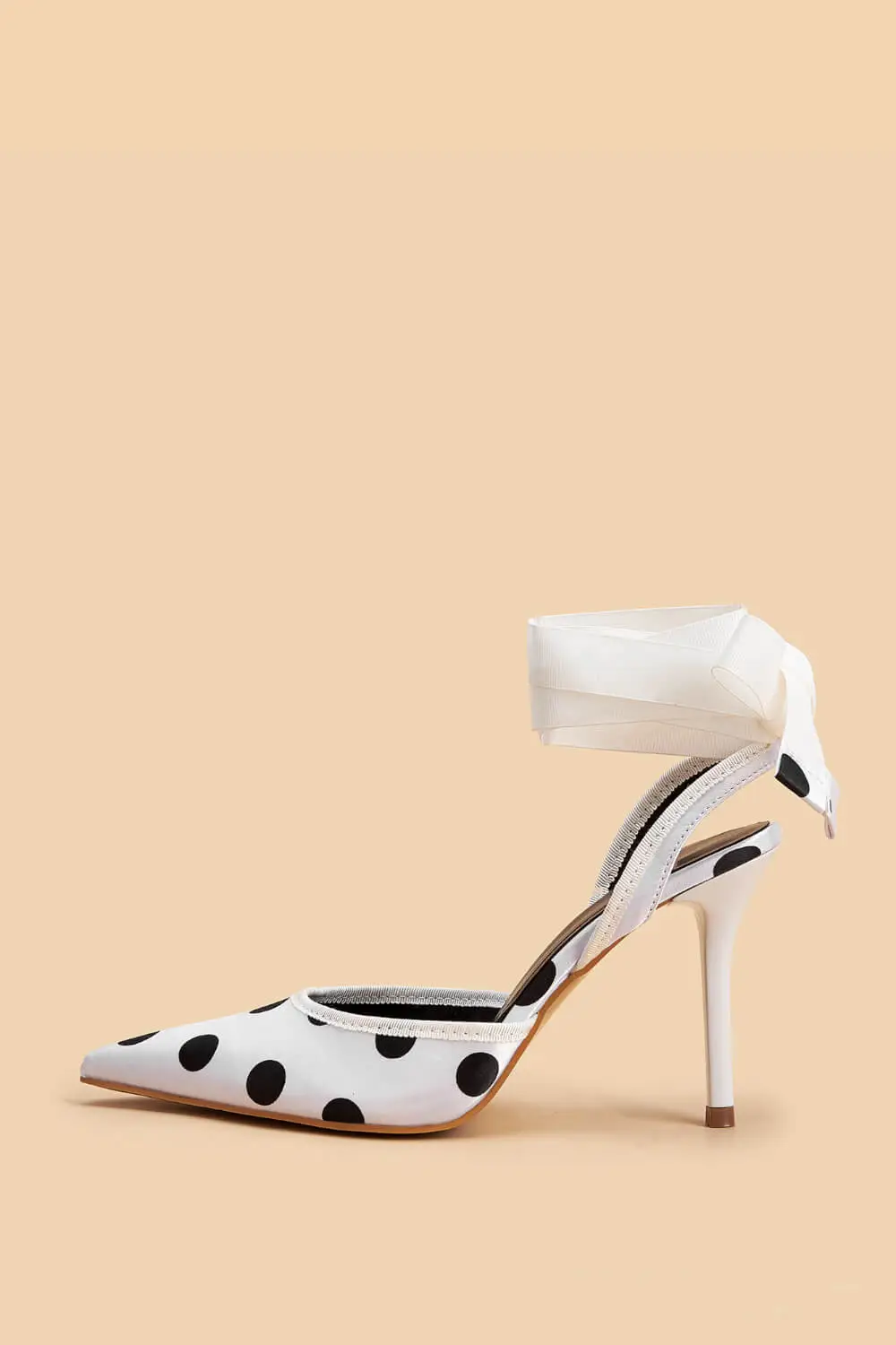 Satin Polka Dot Tie Leg
