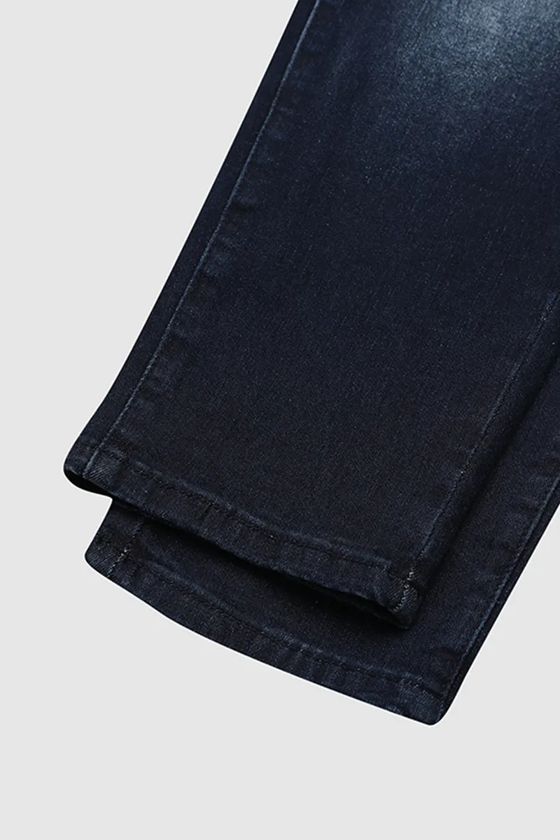 Double Button Drawstring Capris Jeans
