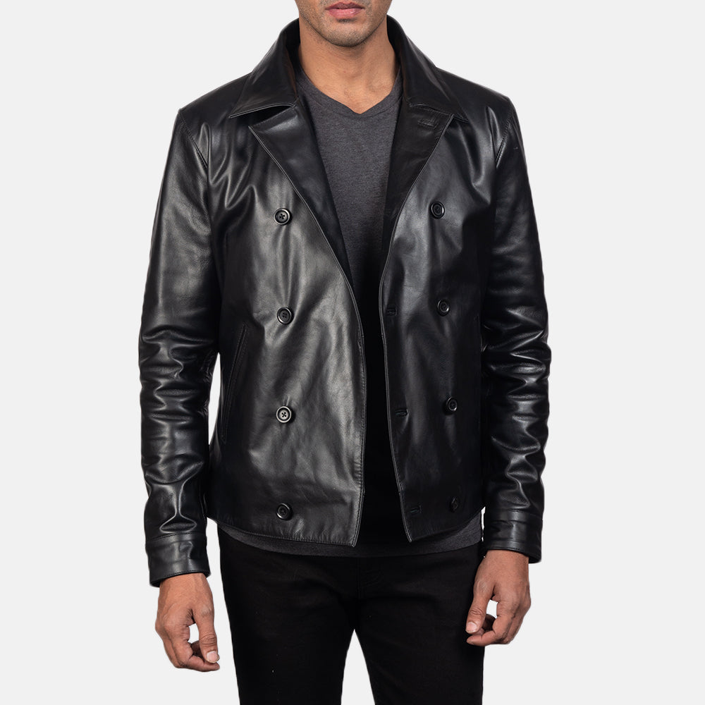 Men's Classic Leather Coat Jacket