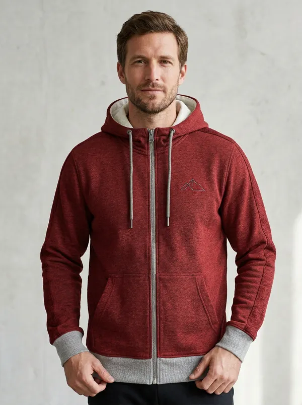Men's Modern Mountain Graphic Zip-Up Sports Jacket