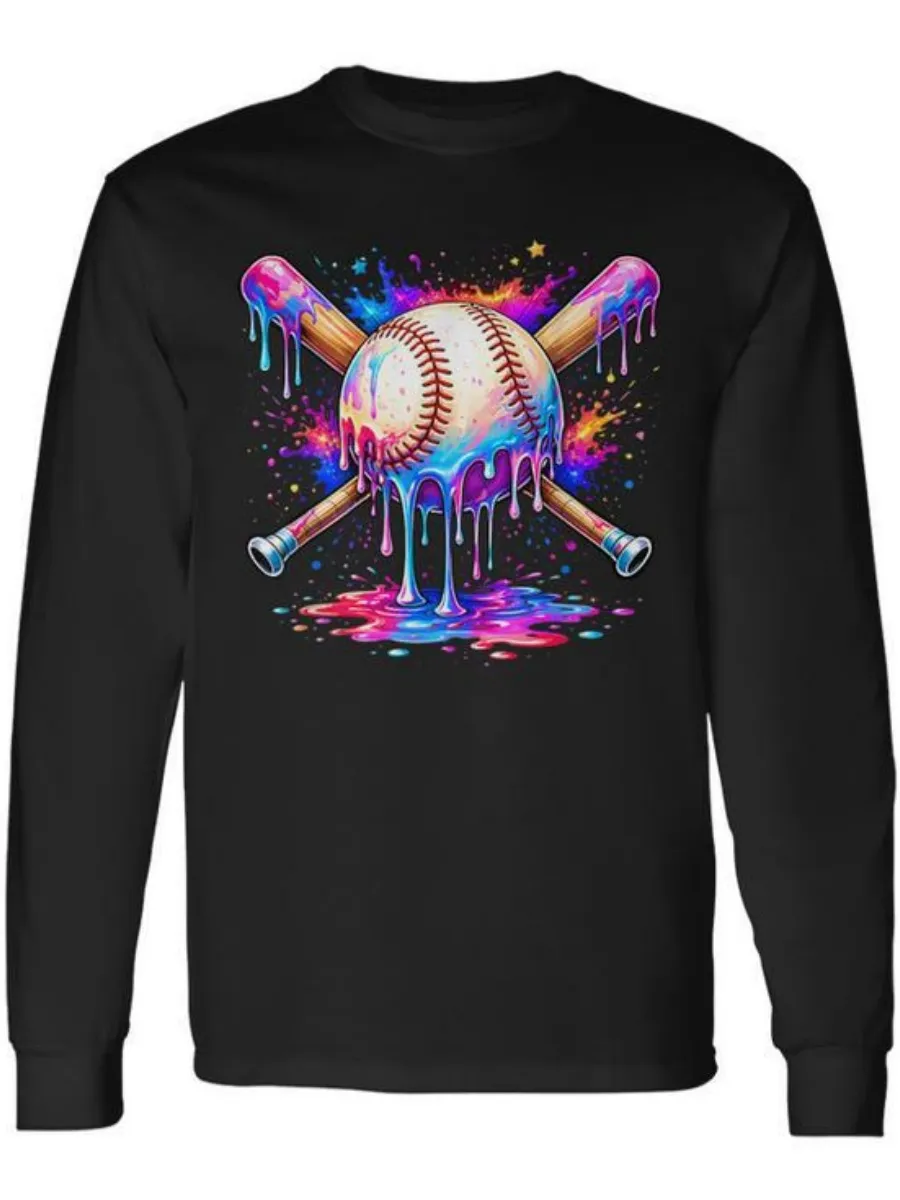 Graffiti Baseball Art Printed T-Shirt