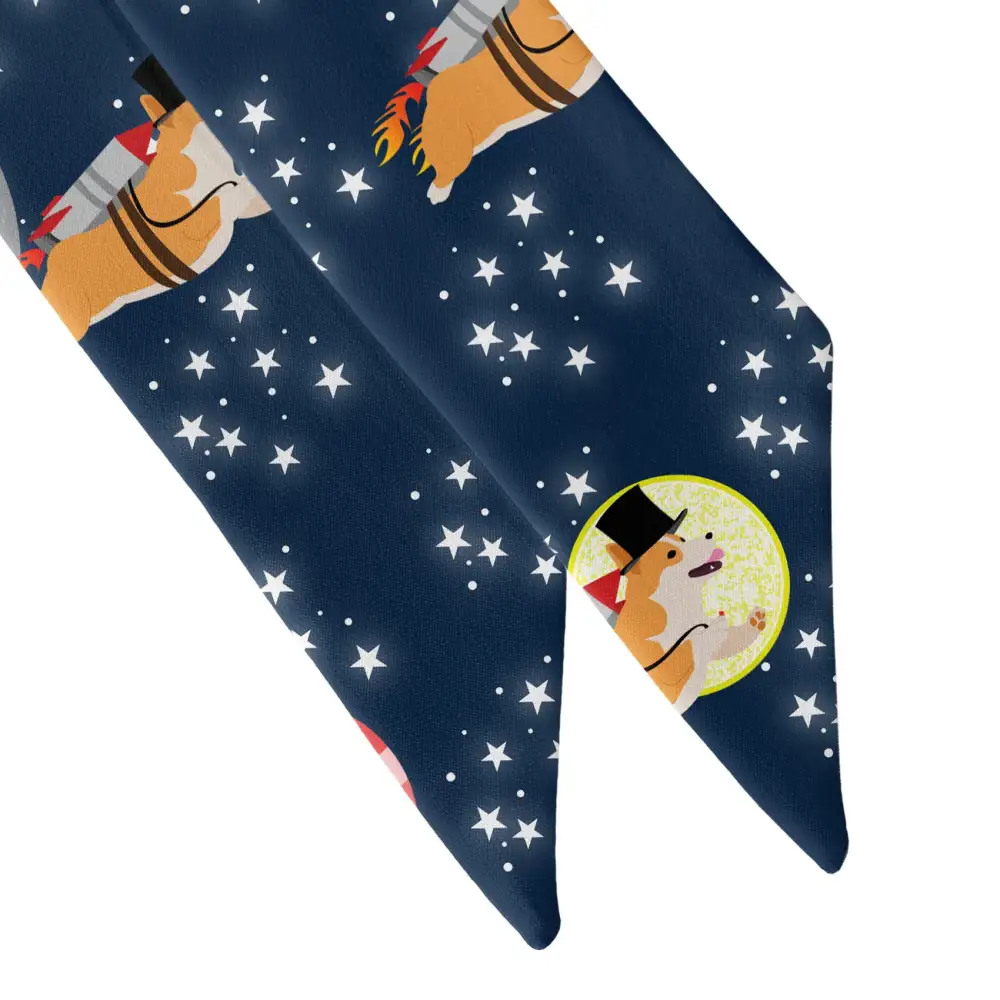 Galactic Corgi Motif Hair Scarf