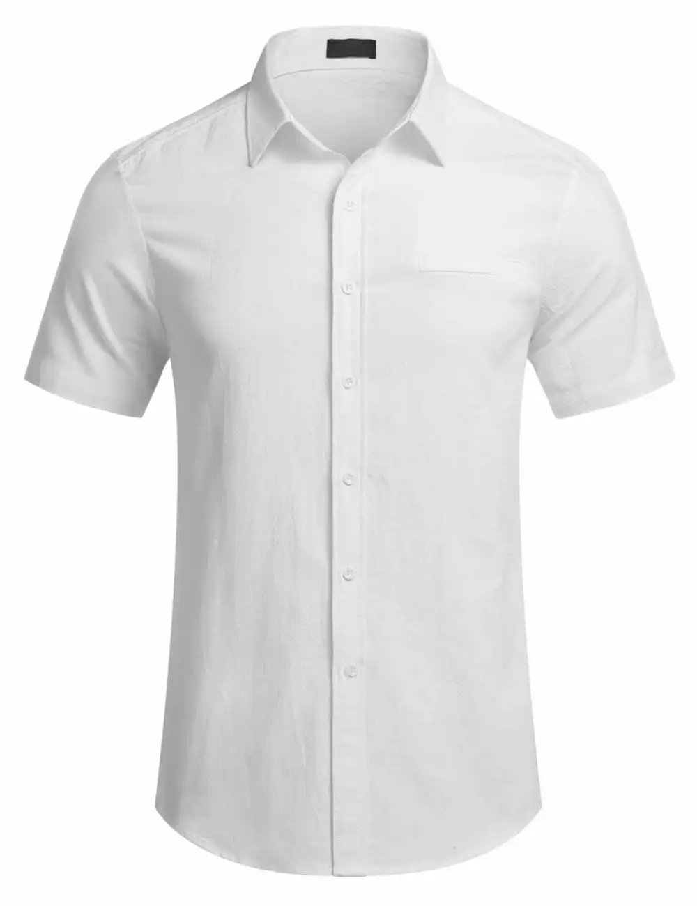 Linen Blend Button Front Shirt
