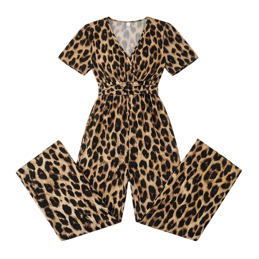 Leopard Print Waist Jumpsuit