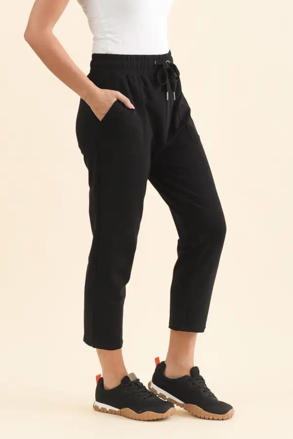 High Rise Drawstring Elastic Waist Sweatpants
