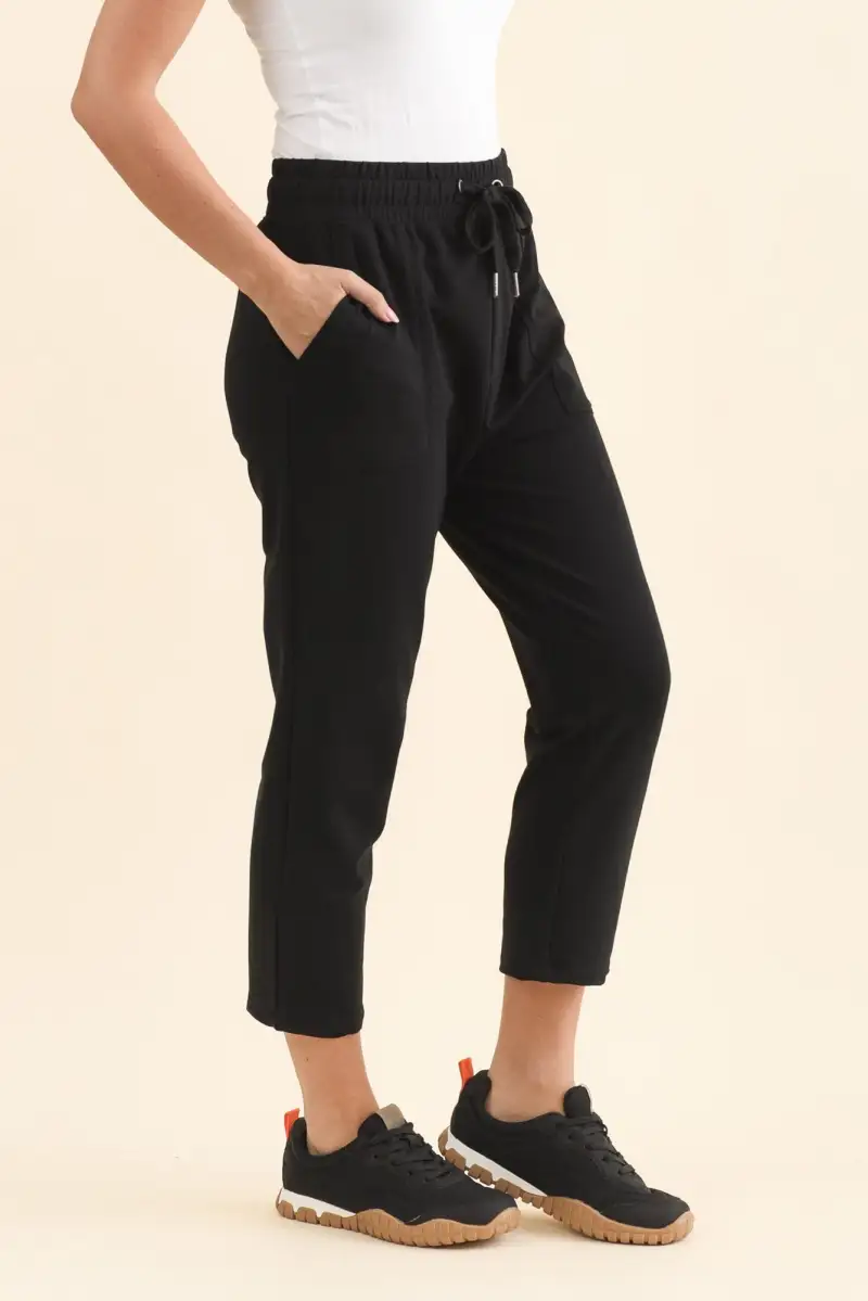 High Rise Drawstring Elastic Waist Sweatpants