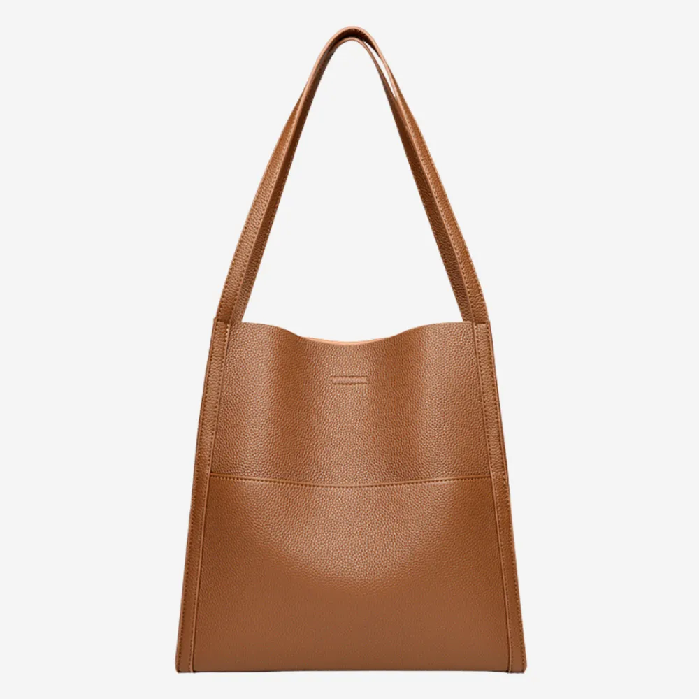 Clean Line Leather Shoulder Bag