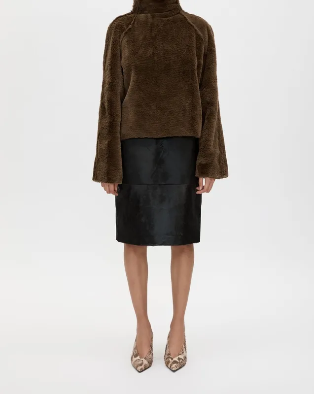 Black Faux Leather Everyday Skirt