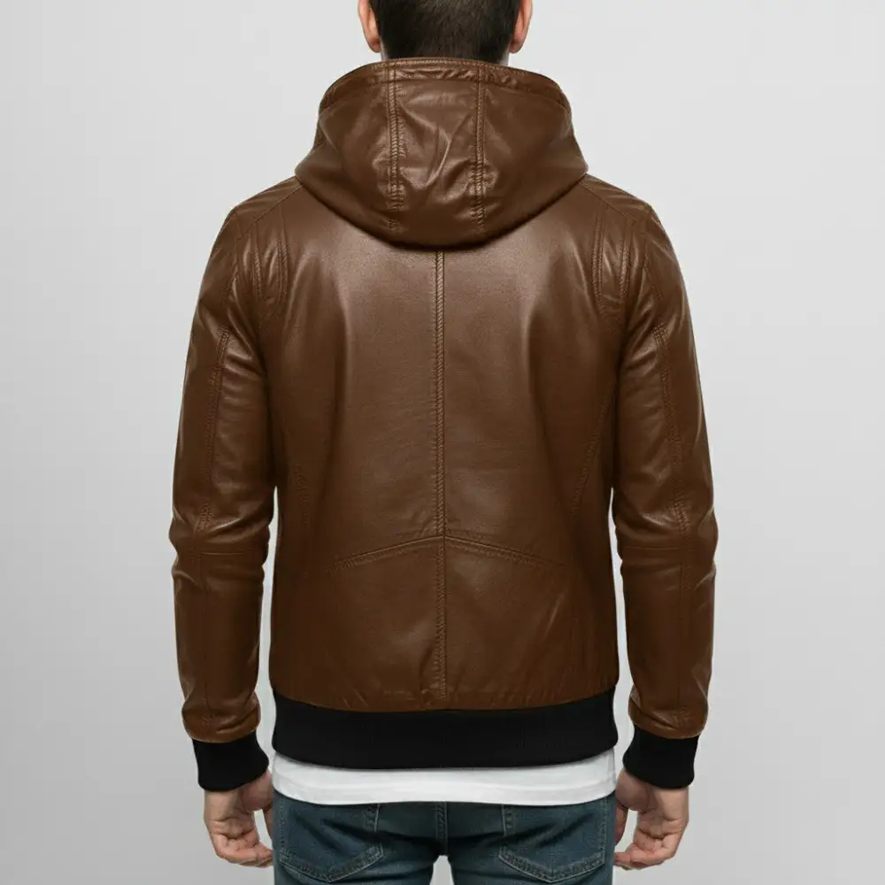 Classic Lambskin Biker Hooded Jacket