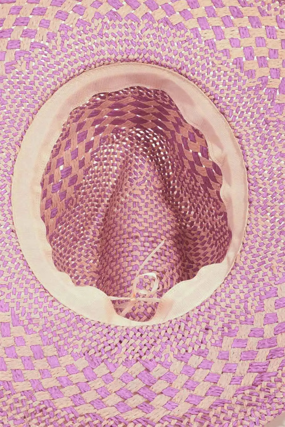 Fame Checkered Straw Hat