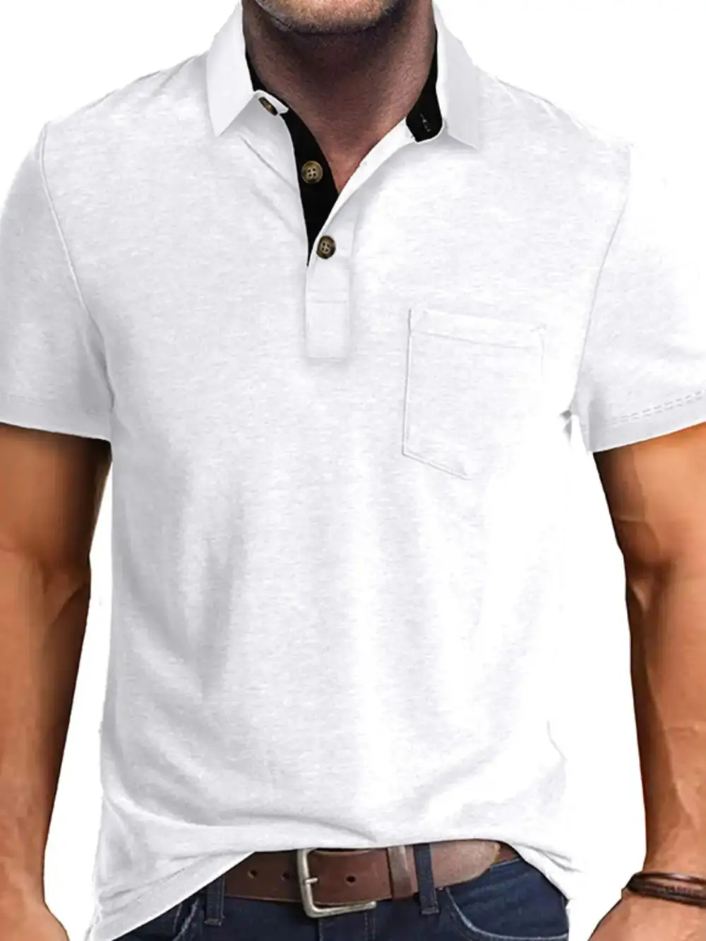 Everyday Pocket Detail Collared Polo Shirt