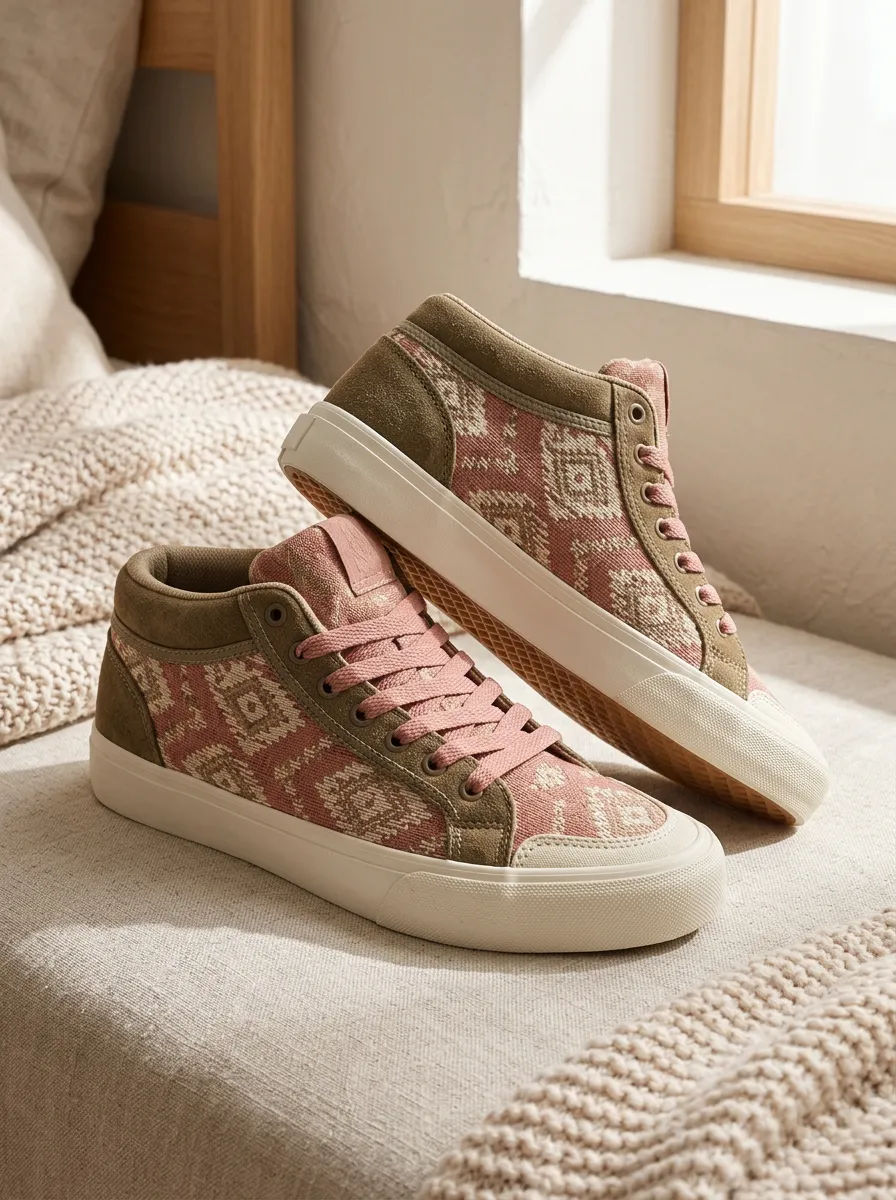 Women's Boho Geometric Pattern Street Skate Shoes