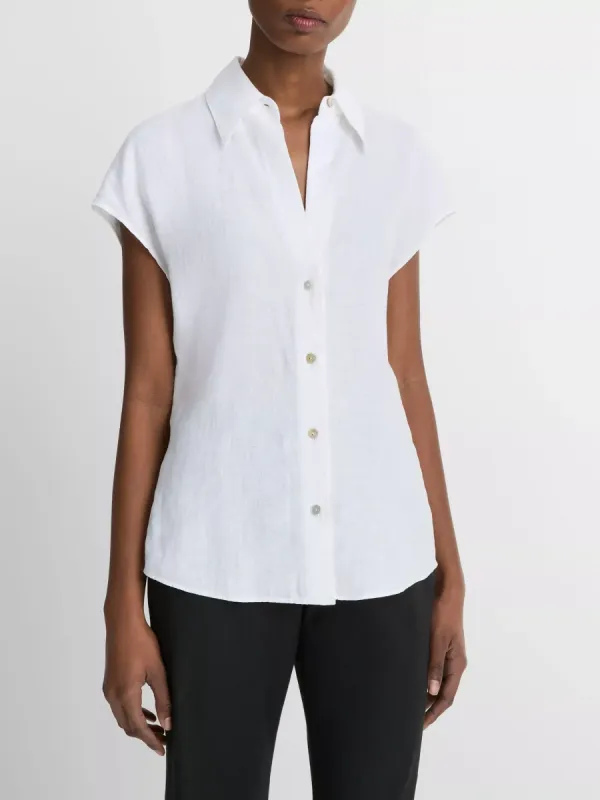 Plain Cap Sleeve Shirt
