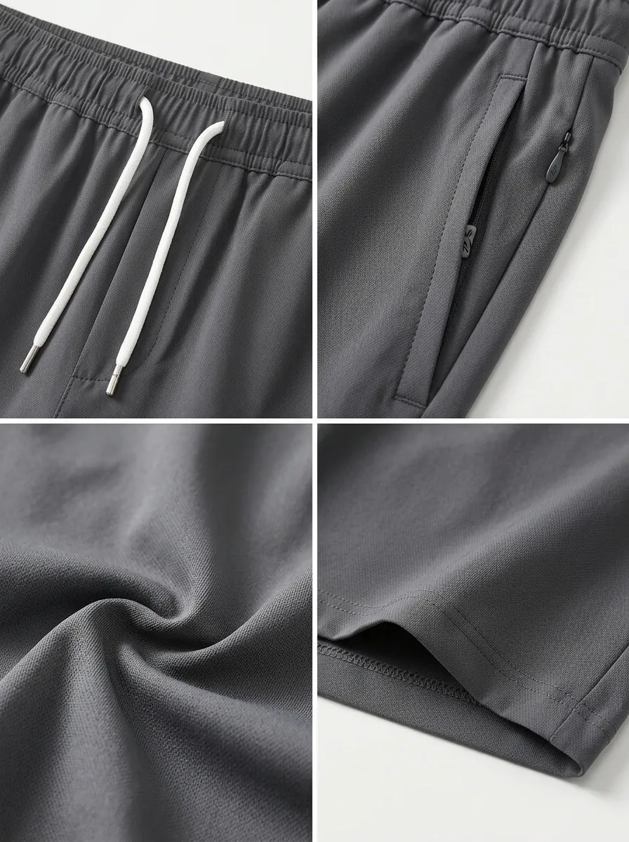 Casual Ice-Silk Elastic-Waist Stretch Shorts