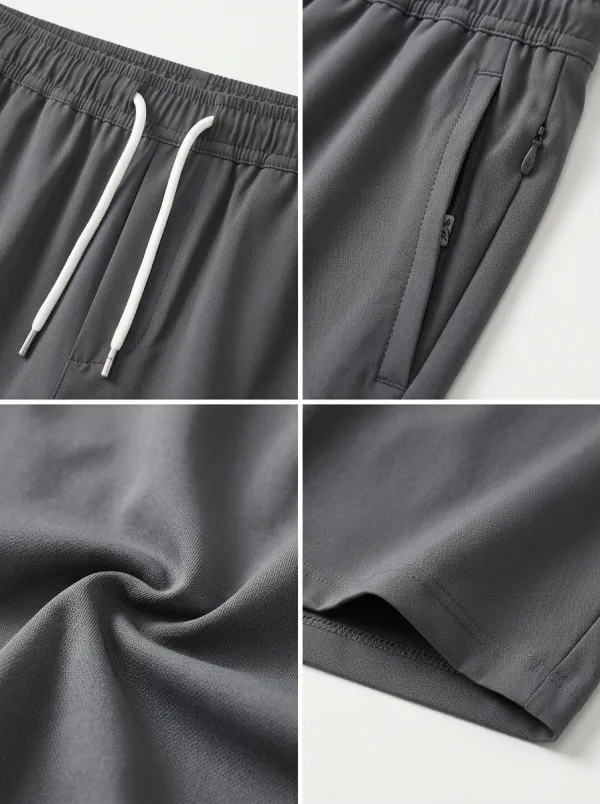 Casual Ice-Silk Elastic-Waist Stretch Shorts